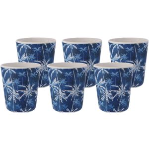 Kunststof/melamine drinkbeker met print - 6x - 9 x 11 cm - 440 ml