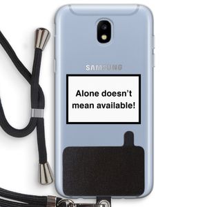 Alone: Samsung Galaxy J5 (2017) Transparant Hoesje met koord