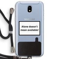 Alone: Samsung Galaxy J5 (2017) Transparant Hoesje met koord