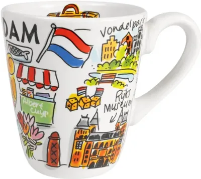 Blond Amsterdam mok aardewerk amsterdam icon 10x11.5cm multi
