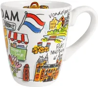 Blond Amsterdam mok aardewerk amsterdam icon 10x11.5cm multi