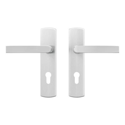 AXA AXA Curve klik deurkruk Blok op schild profielcilindergat 72mm - aluminium