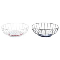 Fruitschaal DKD Home Decor Multicolour Metaal Hout MDF 28 x 28 x 10 cm (2 Stuks)