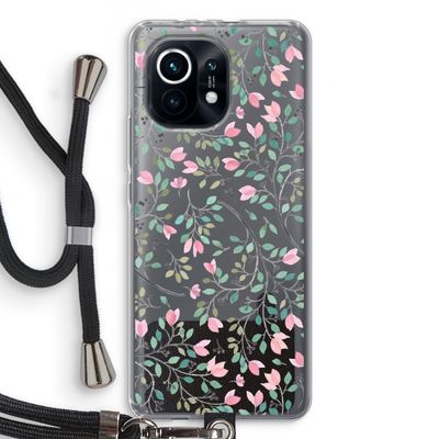 Sierlijke bloemen: Xiaomi Mi 11 Transparant Hoesje met koord
