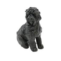 Housevitamin beeld labradoodle dog zwart 10,5 cm | 8 stuks