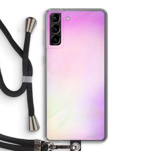 Flow mist pastel: Samsung Galaxy S21 Plus Transparant Hoesje met koord
