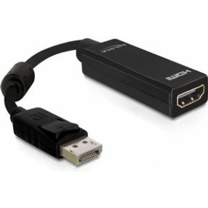 Delock 61849 Adapter DisplayPort 1.1 male > HDMI female Passief zwart