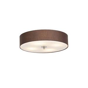 QAZQA Landelijke plafondlamp bruin 50 cm - Drum