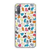 Kleurrijke katten: Samsung Galaxy A7 (2018) Transparant Hoesje