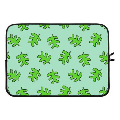 Groene blaadjes: Laptop sleeve 13 inch