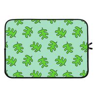 Groene blaadjes: Laptop sleeve 13 inch