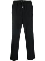 Maison Kitsuné pantalon droit à lien de resserrage - Noir