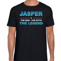 Jasper Voornaam cadeau - The man, The myth the legend - zwart - voor heren - verjaardag