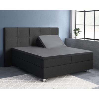 Primaviera Deluxe - Splittopper Hoeslaken Katoen-Satijn - Antraciet - 180 x 220 Primaviera Deluxe - Splittopper Hoeslaken Katoen-Satijn - Antraciet - 180 x 220