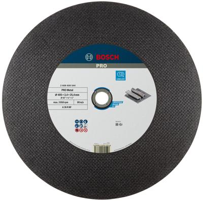 Bosch Accessoires Doorslijpschijf recht Expert for Metal A 36 R BF, 400 mm, 25,40 mm, 3,2 mm - 1 stuks - 2608600544