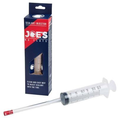 Joe&apos;s No Flats sealant injector. vulspuit veilig, schoon en makkelijk te gebruiken
