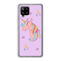 Roze eenhoorn: Samsung Galaxy A42 5G Transparant Hoesje