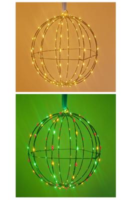 Lichtbol met zwart metalen frame 30 cm