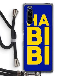 Habibi Blue: Sony Xperia 5 Transparant Hoesje met koord