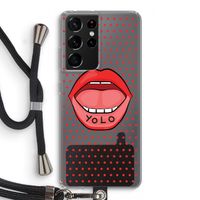 Yolo Denise: Samsung Galaxy S21 Ultra Transparant Hoesje met koord