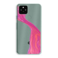 Paarse stroom: Google Pixel 5a 5G Transparant Hoesje