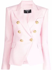 Balmain blazer croisé à revers pointus - Rose