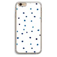 Blauwe stippen: iPhone 6 Plus / 6S Plus Transparant Hoesje