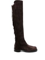 Stuart Weitzman bottines 5050 Bold Fringe - Marron