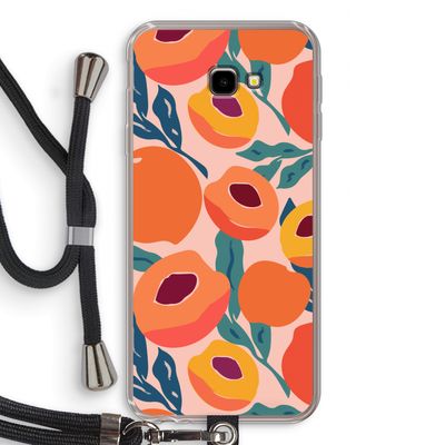 Perzik: Samsung Galaxy J4 Plus Transparant Hoesje met koord