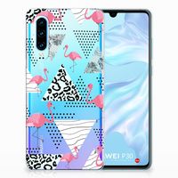 Huawei P30 TPU Hoesje Flamingo Triangle