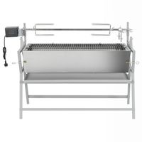 The Living Store Grill Rotis - 132 x 55 x 98 cm - Verstelbaar draaispit - Gelijkmatige warmteafvoer - Elektrische motor