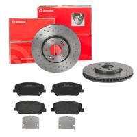 Remmenset, remschijf BREMBO, Remschijftype: Geperforeerd / Geventileerd, Inbouwplaats: Vooras, u.a. für Hyundai, KIA - thumbnail