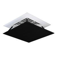 Centrale airconditioning wind scherm muur gemonteerde anti direct blazen voorruit grootte: 60x60cm (zwart)