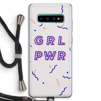 GRL PWR: Samsung Galaxy S10 Plus Transparant Hoesje met koord