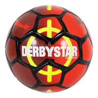 Derbystar Straat Voetbal Maat 5 Rood Zwart Geel - thumbnail