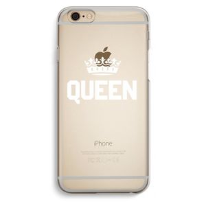 Queen zwart: iPhone 6 / 6S Transparant Hoesje
