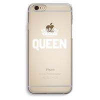 Queen zwart: iPhone 6 / 6S Transparant Hoesje