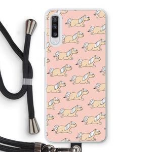 Ponys: Samsung Galaxy A70 Transparant Hoesje met koord