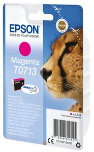 Epson inktcartridge T0713, 250 pagina's, OEM C13T07134012, magenta