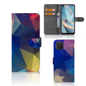 OPPO Reno4 Z Book Case Polygon Dark