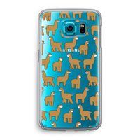 Alpacas: Samsung Galaxy S6 Transparant Hoesje