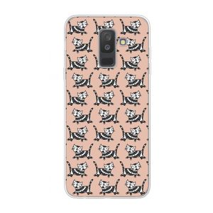 Zwarte poes: Samsung Galaxy A6 Plus (2018) Transparant Hoesje