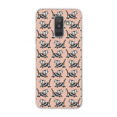 Zwarte poes: Samsung Galaxy A6 Plus (2018) Transparant Hoesje