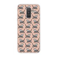 Zwarte poes: Samsung Galaxy A6 Plus (2018) Transparant Hoesje