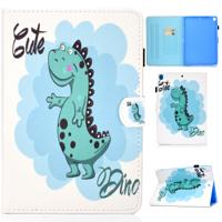 Voor iPad 10 2 inch gekleurde tekening horizontale Flip lederen draagtas met houder & kaartsleuven & pen sleuf & slaap/Wake-up functie (dinosaurus)