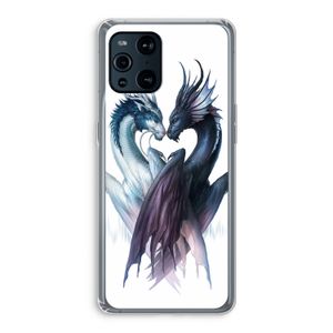 Yin Yang Dragons: Oppo Find X3 Pro Transparant Hoesje