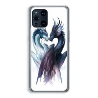 Yin Yang Dragons: Oppo Find X3 Pro Transparant Hoesje