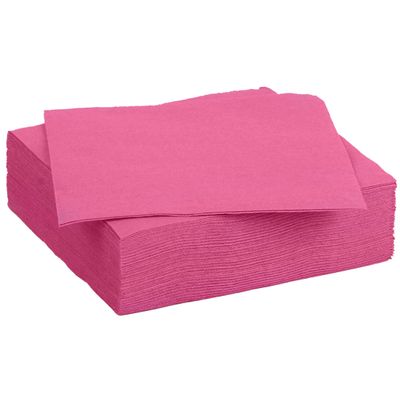 Diner/feest servetten - 30x - fuchsia roze - 38 x 38 cm - papier - 3-laags
