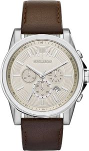 Horlogeband Armani Exchange AX2506 Leder Bruin 22mm