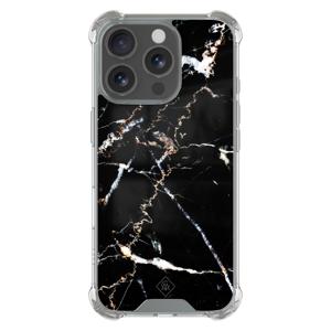 iPhone 16 Pro Max shockproof hoesje - Marmer zwart